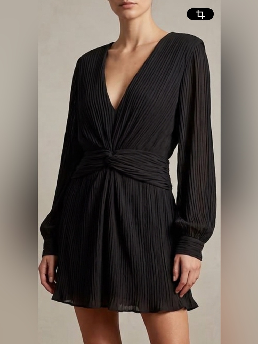New Nasty Girl pleated Twist Front Mini Dress